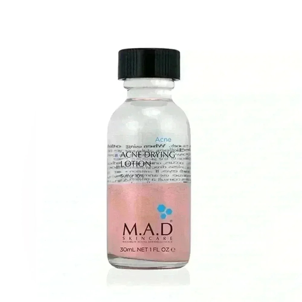 NEW M.A.D. Acne Drying Lotion 10% Sulfur ~ 1 oz